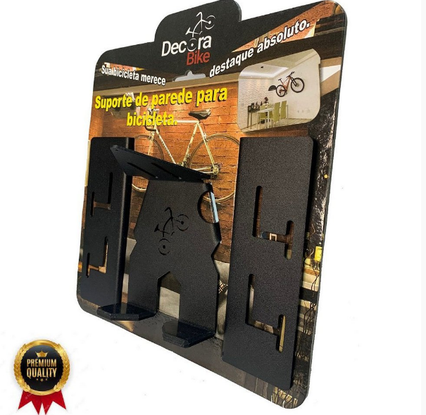 SUPORTE DE PAREDE ARTICULADO PARA BICICLETAS - PRETO