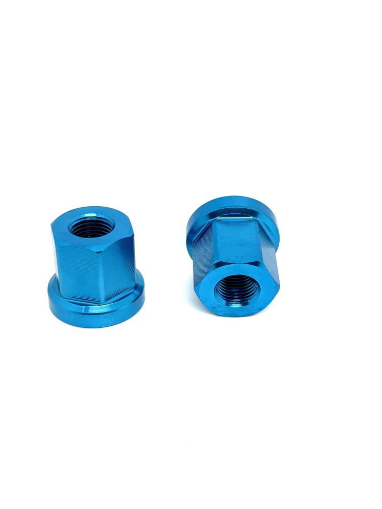 PORCA EM ALUMINIO PARA EIXO 3/8 AZUL