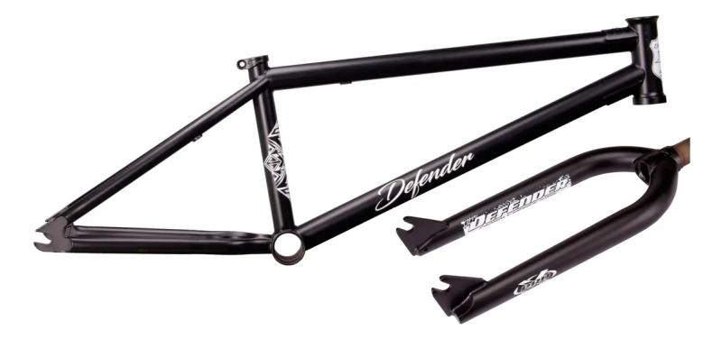 KIT QUADRO E GARFO EM CROMO PROX DEFENDER PRETO