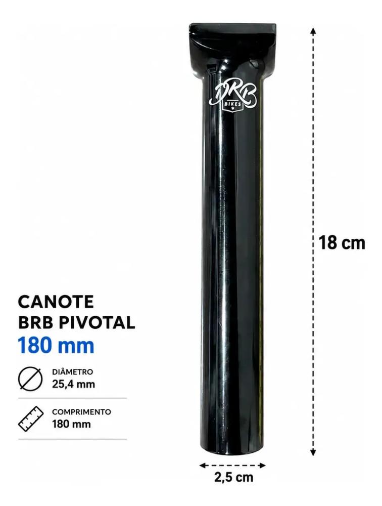 CANOTE DRB BIKES STICK PIVOTAL 180MM PRETO